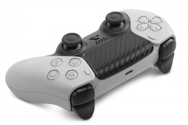 Carbon Skins passend für PS5 Digital Version in schwarz mit 3D Effekt