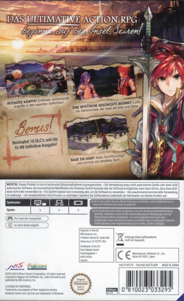 Ys VIII: Lacrimosa of DANA