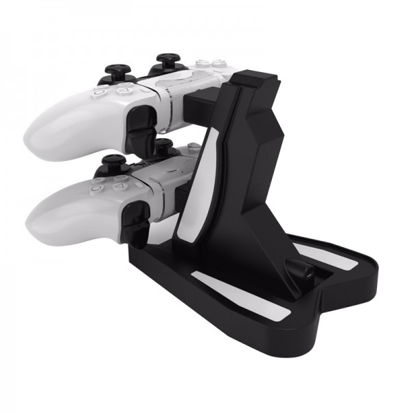 Twin Ladestation passend für PS5 Wireless Controller mit visueller LED Ladestandsanzeige