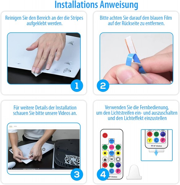 RGB-LED-Strip für Playstation 5 Konsole