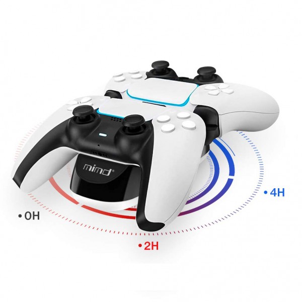 Dual Ladestation passend für PS5 Wireless Controller mit LED Ladestandsanzeige