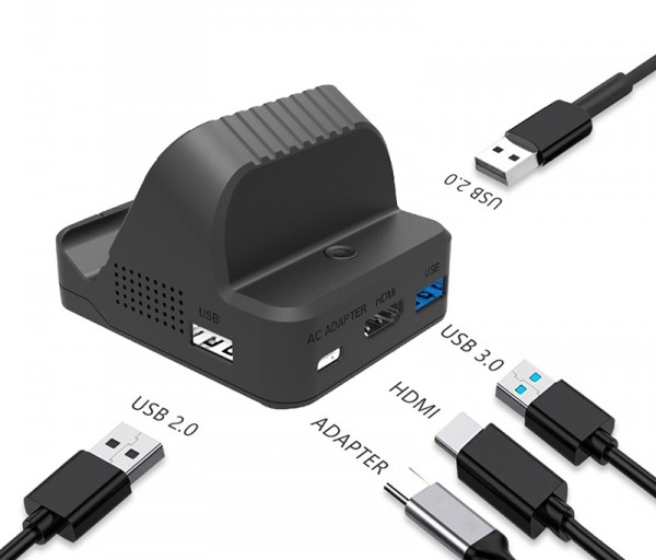 Multifunktions Dockingstation mit Lüfter passend für Nintendo Switch